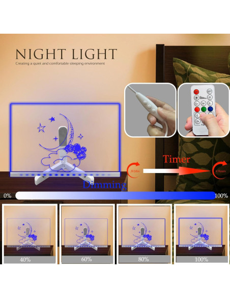 Tablero Acrílico LED Laysinly 30x20 cm Borrado en Seco