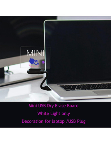 Tablero Acrílico LED Laysinly 30x20 cm Borrado en Seco