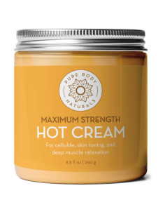 Crema Caliente Pure Body Naturals 248 g - Alivio Muscular con Capsaicina y Mentol