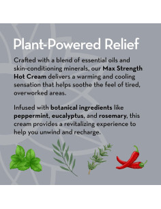 Crema Caliente Pure Body Naturals 248 g - Alivio Muscular con Capsaicina y Mentol 2