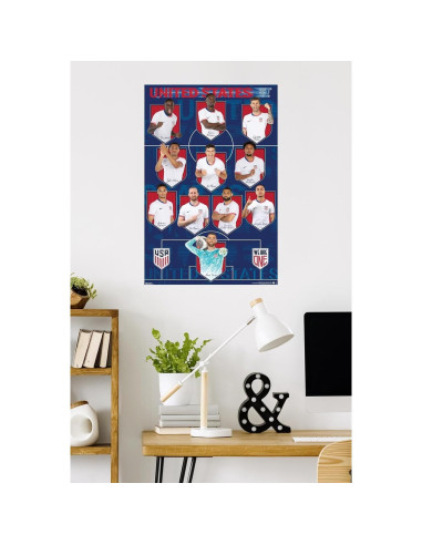 Póster de Pared US Soccer USMNT Starting XI 2025 Allposters 86.4x56.8 cm