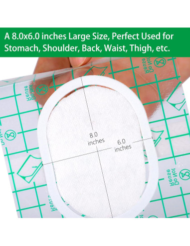 20 Parches Desechables de Aceite de Ricino VirKech 20x15 cm