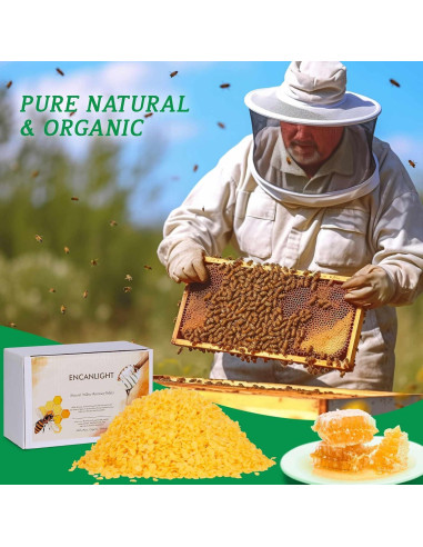 Pellets de Cera de Abeja Natural Encanlight 0.91kg Grado Alimenticio