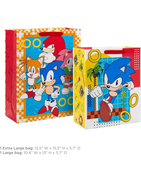 Bolsas de Regalo Sonic the Hedgehog Hallmark - 2 Piezas