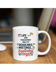 Taza de Café Cerámica 11 oz Genérica Analista Riesgos 2