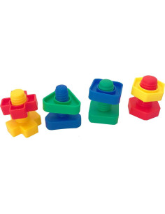 Bonka Bird Toys Tuercas y Pernos Gigantes 4 Piezas 6.35x4.45 cm 2