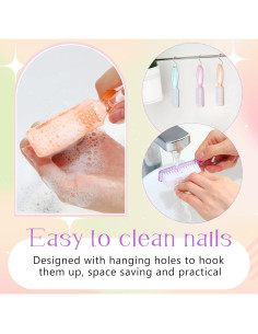 30 Cepillos Limpiadores de Uñas Patelai con Mango Antideslizante 2