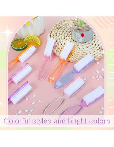 30 Cepillos Limpiadores de Uñas Patelai con Mango Antideslizante