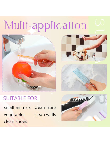 30 Cepillos Limpiadores de Uñas Patelai con Mango Antideslizante