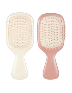 Paquete de 2 Mini Cepillos de Cabello YBEATY Viaje 15x6.5 cm
