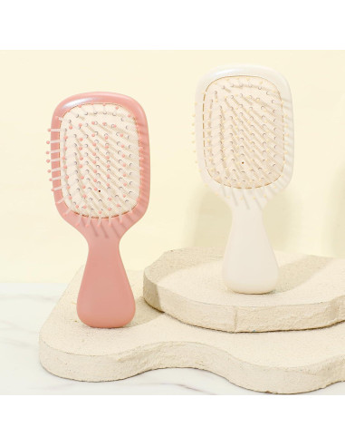 Paquete de 2 Mini Cepillos de Cabello YBEATY Viaje 15x6.5 cm