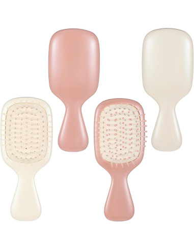 Paquete de 2 Mini Cepillos de Cabello YBEATY Viaje 15x6.5 cm