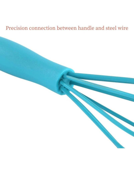 Juego de 6 Batidores de Silicona LZDGZZ - Mini Batidores Azul