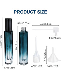 7 Botellas de Perfume de Vidrio LIOUCBD 10ml Viaje Reutilizables 2