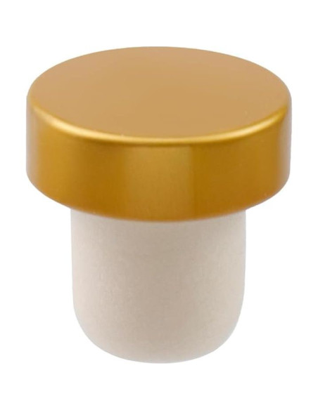12 Tapones para Botellas de Vino Savagrow Oro Reutilizables
