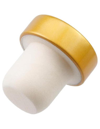 12 Tapones para Botellas de Vino Savagrow Oro Reutilizables