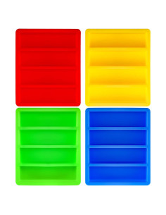 Juego de 4 bandejas de silicona Hedume para mantequilla 17x14.7cm