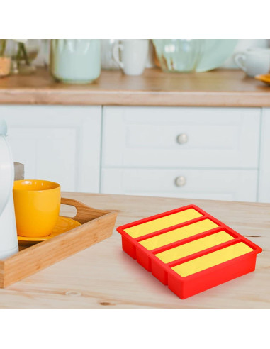 Juego de 4 bandejas de silicona Hedume para mantequilla 17x14.7cm
