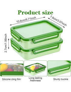 Juego de 2 Recipientes Herméticos de Silicona para Frutas 2