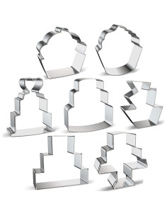 Juego de Cortadores de Galletas Comais 7 Piezas Acero Inoxidable 2