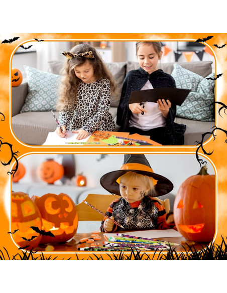Conjunto de Lápices y Borradores de Halloween Yexiya 48 Piezas