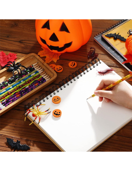 Conjunto de Lápices y Borradores de Halloween Yexiya 48 Piezas