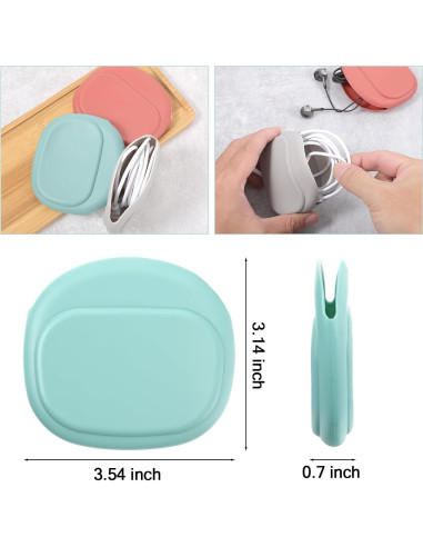 6 Organizador de Auriculares Silicona YBEATY Colorido Mini