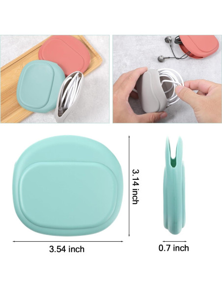 6 Organizador de Auriculares Silicona YBEATY Colorido Mini