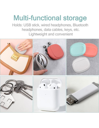 6 Organizador de Auriculares Silicona YBEATY Colorido Mini