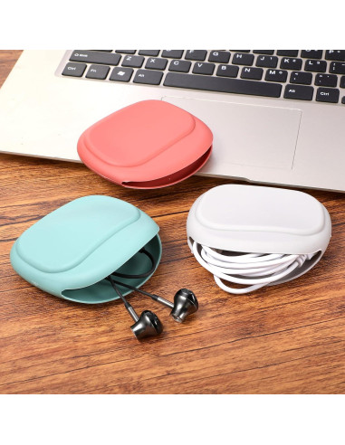 6 Organizador de Auriculares Silicona YBEATY Colorido Mini