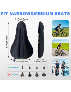 Cojín de Asiento de Bicicleta ZHUOXUN Gel 27x17cm Unisex 2