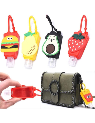 Botella de Viaje Galepromot Fresa Roja 50ml Silicona Recargable