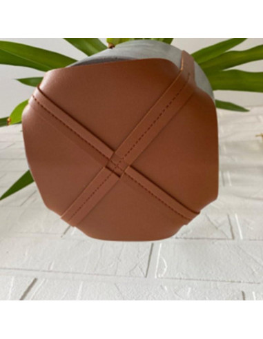 Soportes Colgantes para Plantas Sdjdhej 2 Pcs Cuero PU Marrón