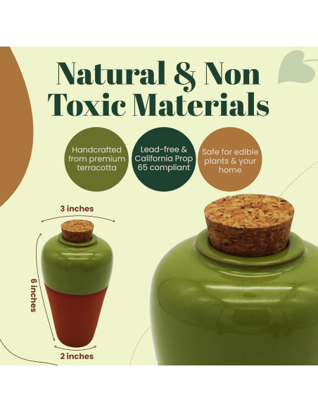 Insertos de Autorriego de Terracota Cozy Chrysalis - Juego de 4