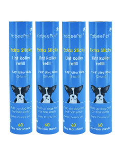 Recargas de Rodillo de Pelusa YabeePet 4 Rollos 240 Hojas