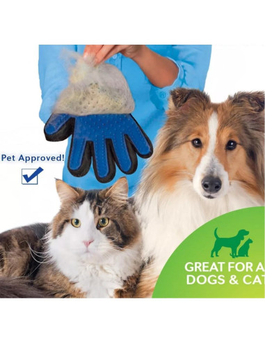 Guantes de Aseo para Mascotas SSelections - 1 Par Azul