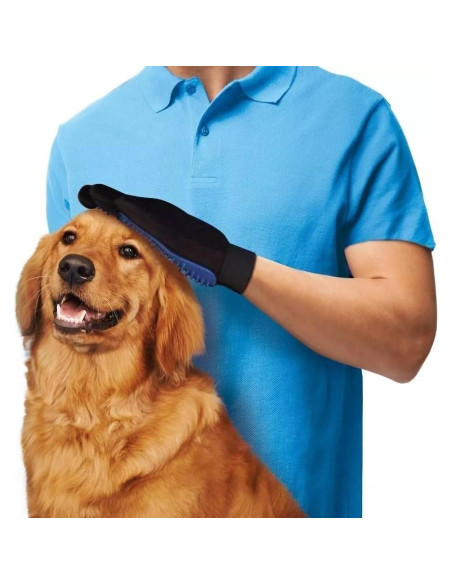 Guantes de Aseo para Mascotas SSelections - 1 Par Azul