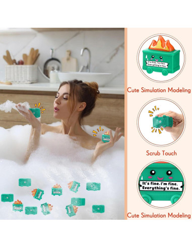 25 Juguetes Antiestrés Basurero JellyArch Verde 5.7cm