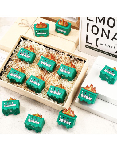 25 Juguetes Antiestrés Basurero JellyArch Verde 5.7cm