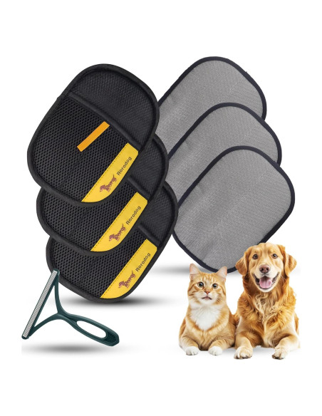 Set de 3 Guantes Removedores de Pelo de Mascotas Rorodog