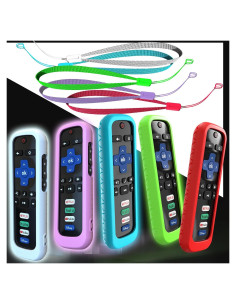 5 Fundas de Silicona para Control Remoto Roku - Colores Brillantes