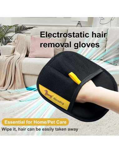 Set de 3 Guantes Removedores de Pelo de Mascotas Rorodog