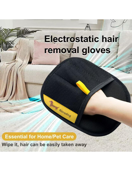 Set de 3 Guantes Removedores de Pelo de Mascotas Rorodog
