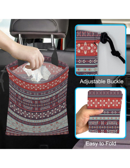 Bolsa de Basura Colgante para Auto Ghatobty Boho Carnaval 27.9x35.1cm