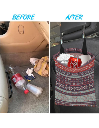 Bolsa de Basura Colgante para Auto Ghatobty Boho Carnaval 27.9x35.1cm