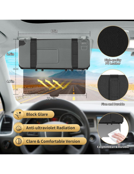 Extensor de Visera Solar Polarizada PJLJY con Organizador