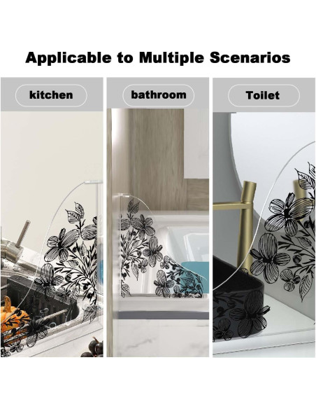 Protector de Salpicaduras para Ducha Pettyelf 2pcs Acrílico