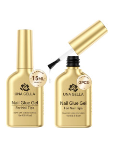 Pegamento para Uñas en Gel UNA GELLA 6 en 1 2Pcs 15ml