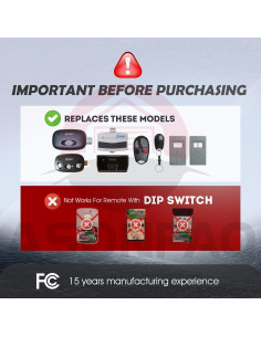 Control Remoto de Garaje ASONPAO MCT-3 Compatible LD033 2