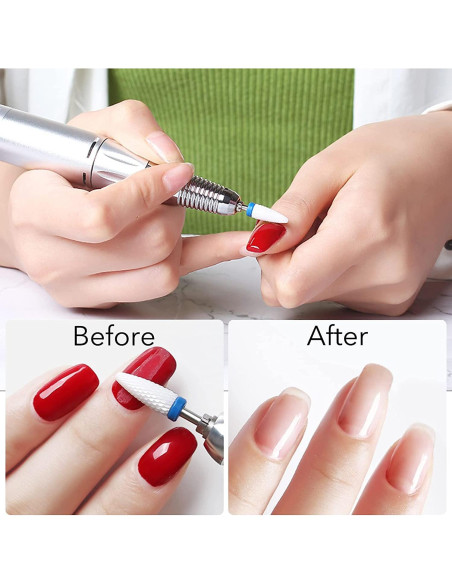 10 Piezas Brocas de Uñas Cerámica Homeet para Manicura